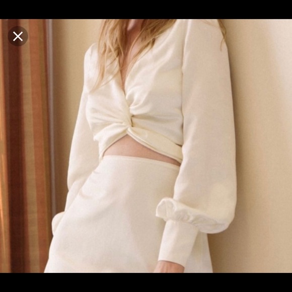 Bridal: Floravere Silk Cupro Blouse (4) and Midi Skirt (6) - Picture 4 of 5